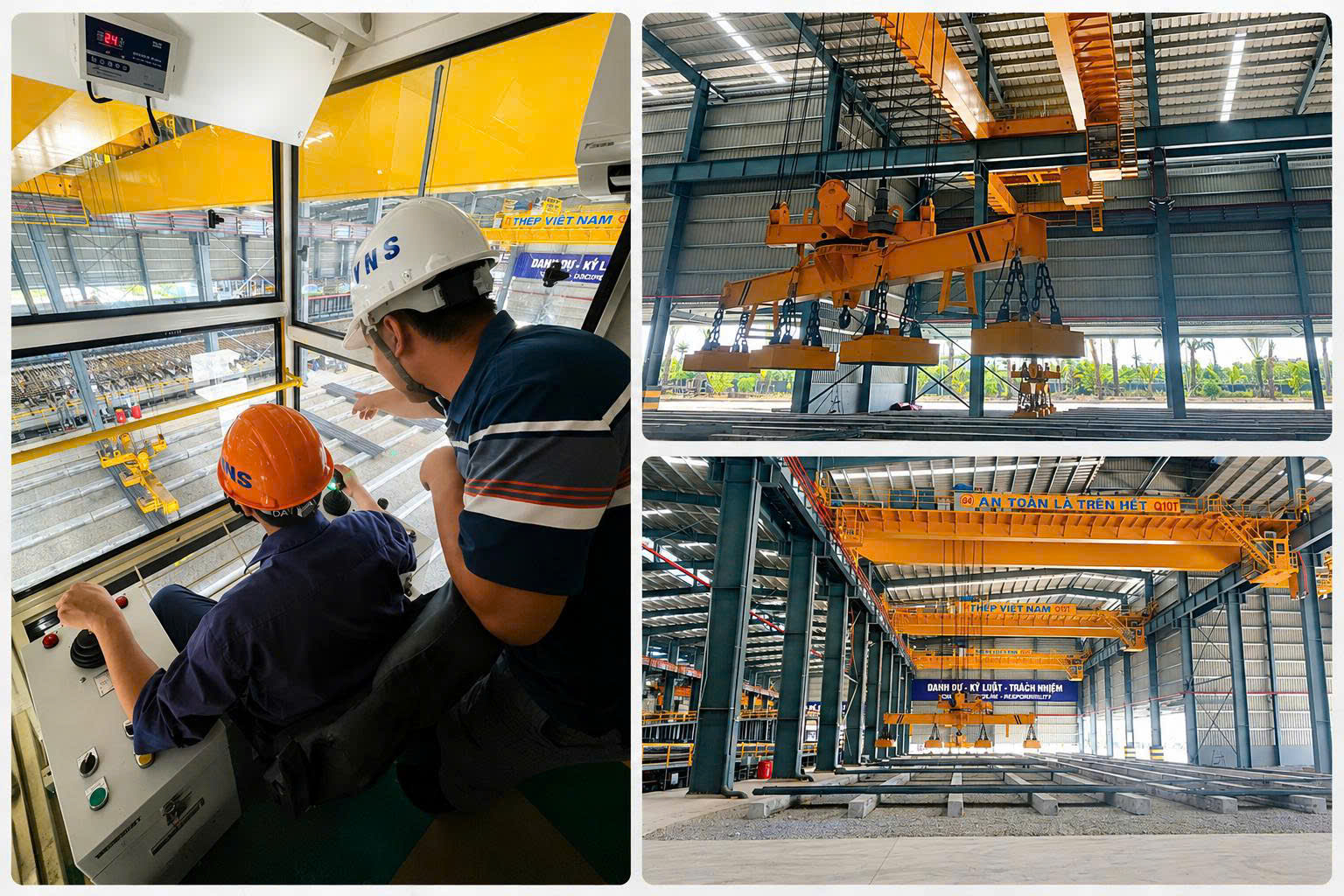 Vinasteel tổ chức đào tạo vận hành cẩu trục cho đội ngũ cán bộ kỹ thuật và công nhân vận hành